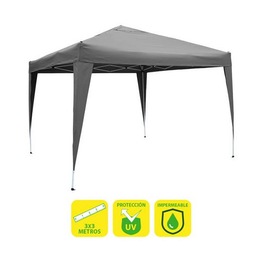 Sungarden Carpa Plegable Acero 3x3m Gris - Color Blanco