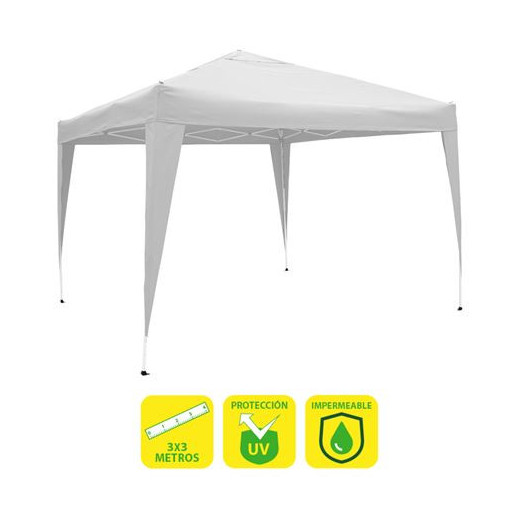Sungarden Carpa Plegable Acero 3x3m Blanca - Color Blanco