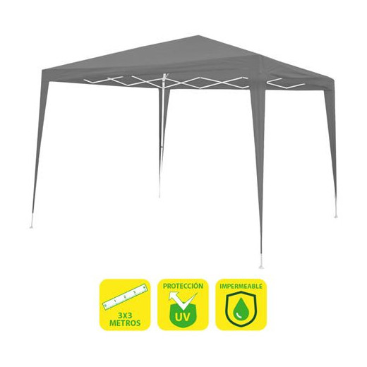 Sungarden Carpa Acero Rafia 3x3m - Color Gris