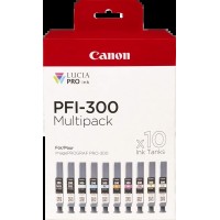 Canon PFI300 Pack de 10 Cartuchos de Tinta Originales - 4192C008