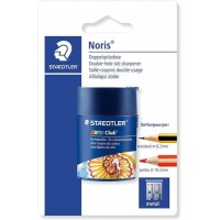 Staedtler Noris Club 512 Sacapuntas de Plástico Doble Uso para Lapices Normales y Gruesos - De 7mm hasta 12mm - Deposito