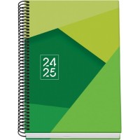 Dohe Tamgram Agenda Escolar Espiral A5 - Semana Vista - Papel 70g/m2 - Cubierta de Carton Plastificado - Color Verde