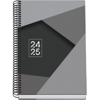 Dohe Tamgram Agenda Escolar Espiral A5 - Semana Vista - Papel 70g/m2 - Cubierta de Carton Plastificado - Color Negro