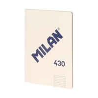 Milan Serie 1918 Libreta Encolada Formato A4 Pautado 7mm - 48 Hojas de 95 gr/m2 - Microperforado - Tapa Blanda - Color Beige