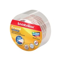 Erichkrause Crystal Precinto de Embalaje 48mmx50m - Polipropileno - Resistente y Duradera - Transparente