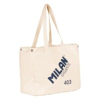 Milan Serie 1918 Gigante 403 Tote Bag Bolsa de Tela - Tamaño 51x40.5x21.5cm - Capacidad 40L - Color Beige