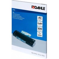 Dahle Pack de 100 Fundas para Plastificar Brillo A3 - 80 Micras - Alta Calidad - Transparente