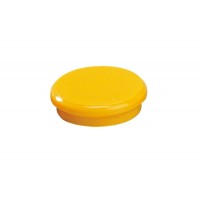 Dahle 95524 Pack de 10 Imanes para Pizarra Blanca - Diametro de 24mm - Color Amarillo