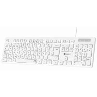 Subblim Teclado Business Slim Silencioso - 430 x 132 x 23 mm - Teclas Planas - Resistente a salpicaduras - Diseño delgado y completo - Conector USB Plug&Play - Color Blanco