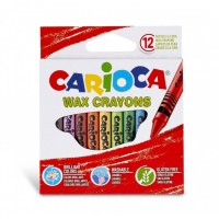 Carioca Pack de 12 Ceras Pastel - Colores Brillantes - Lavables - Cuerpo de Ø 8mm - Colores Surtidos