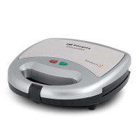 Orbegozo SW 6000 Sandwichera Compacta - para 2 Sandwiches - Revestimiento Antiadherente - Control de Temperatura - Potencia 800W - Diseño Compacto y Facil Almacenamiento