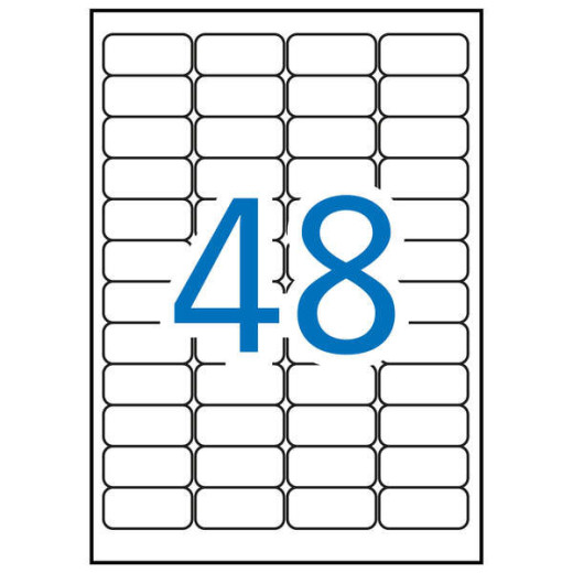 Apli Etiquetas Blancas de Seguridad 45.7 x 21.2mm 10 Hojas