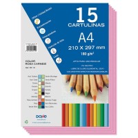 Dohe Cartulinas A4 - 15 Hojas - Ideal para Manualidades y Proyectos Escolares