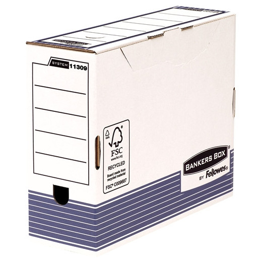 Fellowes Bankers Box Pack de 10 Cajas de Archivo Definitivo Tamaño A4 Fastfold - Certificacion FSC - Medidas Internas 26x10x31.50cm - Medida del Lomo 100mm