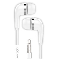 TechOneTech BSK Expositor con 10 Auriculares con Microfono Integrado - Conexion Jack 3.5mm - Asistente Voz - Cable de 1.20m - Color Blanco