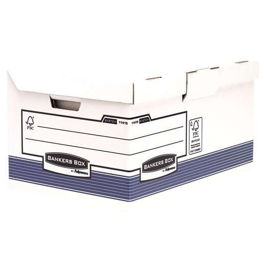Fellowes Bankers Box Maxi Contenedor de Archivos - Tapa Fija - Montaje Automatico Fastfold - Carton Reciclado Certificacion FSC