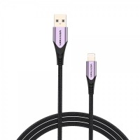 Vention Cable USB-A a Lightning - 2.4A - 15W - 480Mbps - MFI - 1m - Color Morado