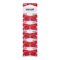 Maxell Pack de 10 Pilas Alcalinas de Boton LR41 1.5V