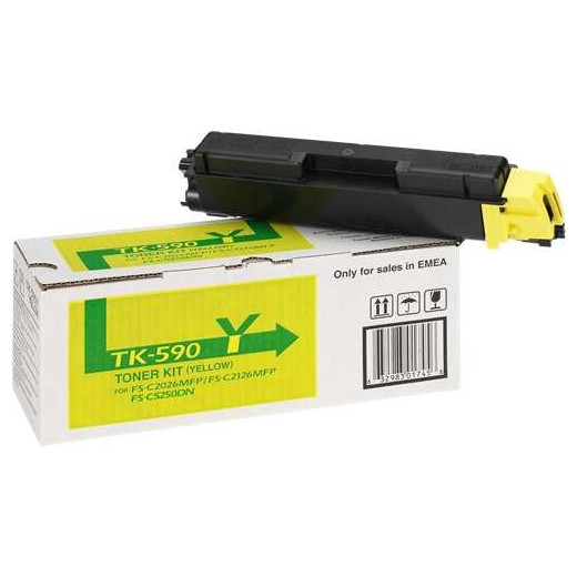 Kyocera TK590 Amarillo Cartucho de Toner Original - 1T02KVANL0/TK590Y