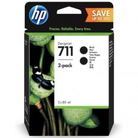 HP P2V31A Negro Pack de 2 Cartuchos de Tinta Original - 711