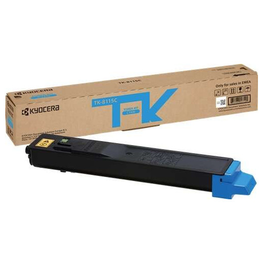 Kyocera TK8115 Cyan Cartucho de Toner Original - 1T02P3CNL0/TK8115C