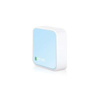 TP-Link Router inalambrico Nano N 300Mbps - 1 EP ETH - 1 EP Micro USB -Antena Interna - Color Blanco/Azul