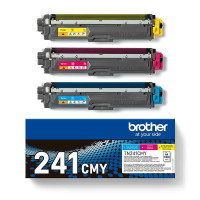 Brother TN241 Pack de 3 Cartuchos de Toner Originales - Cian