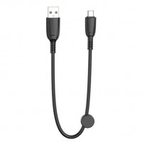 XO Cable NB247 Carga Rapida USB - Micro USB - 6A - 25cm con Clip - Color Negro