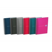 Oxford Office Essentials A5 Cuaderno Espiral Tapa Blanda - 90 Hojas - Cuadricula 5x5 - Colores Surtidos