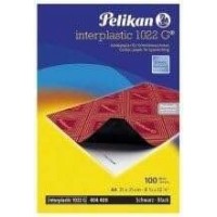 Pelikan Paquete de 10 Papel Carbon Interplastic 1022G - Ideal para Copias Precisas y Limpias - Color Negro