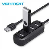 Vention HUB 4 en 1 USB2.0 a 4xUSB2.0 - 0.15m - Color Negro