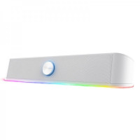 Trust GXT 619 Thorne Barra de Sonido Gaming 12W - Iluminacion RGB - Jack 3.5mm - Control de Volumen - Color Blanco