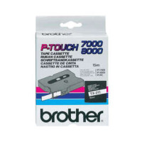 Brother TX211 Cinta Laminada Original de Etiquetas - Texto Negro sobre Fondo Blanco - Ancho 6mm x 15 metros