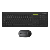 Unykach MK212 Pro Slim Wireless Pack de Teclado Inalambrico Slim 108 Teclas de Membrana + Raton Inalambrico 1600dpi