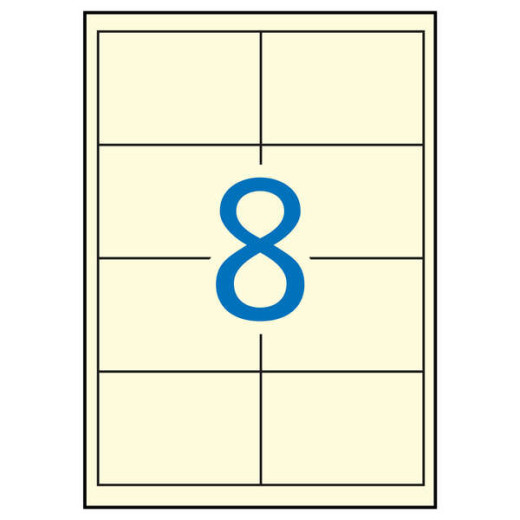 Apli Etiquetas Crema Permanentes 97.0 x 67.7 20 Hojas