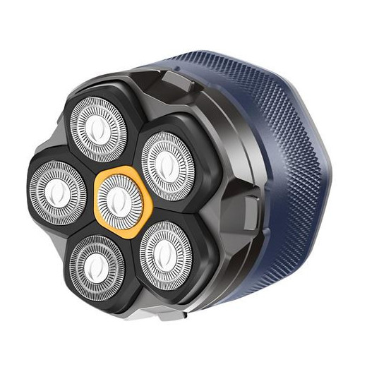 XO Afeitadora Rotatoria - 6 Cuchillas Flexibles - Uso a una Mano - Cabezal Magnetico - Bateria 1400mAh hasta 4H - Apta para Cabeza y Cara - Motor 6500rpm - Display Integrado - Color Varios