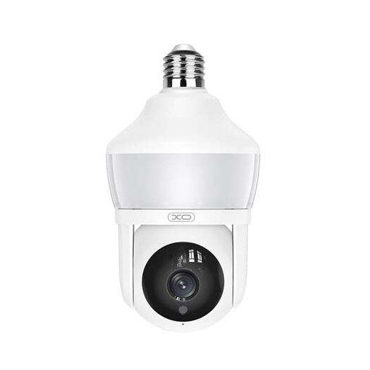 XO Camara de Seguridad Wifi 3mpx - Deteccion de Movimiento 0-12m - Vision Nocturna - Intercomunicador Bidireccional - Grabacion en Bucle - Rotacion 355º - Soporta MicroSD 128Gb - Color Blanco