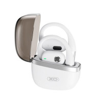 XO Audifonos Inalambricos - Agarre Ergonomico - Oido sin Taponar - Solo 7.6G - hasta 7H de Autonomia - Doble Microfono - Bluetooth 5.4 - Color Blanco