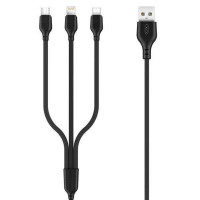 XO Cable de Carga Rapida 3 en 1 - Micro