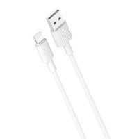 XO Cable USB-A Macho a Lightning - Carga + Transmision de Datos Alta Velocidad - 2.4A - 1m - Color Blanco