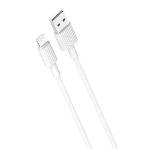XO Cable USB-A Macho a Lightning - Carga + Transmision de Datos Alta Velocidad - 2.4A - 1m - Color Blanco XO Cable USB-A Macho a Lightning - Carga + Transmision de Datos Alta Velocidad - 2.4A - 1m - Color Blanco