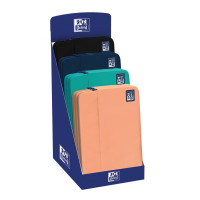 Oxford B-Case Expositor con 10 Fundas para Portatil hasta 16" - Compartimento Acolchado - Bolsillo Exterior con Cremallera - Colores Surtidos