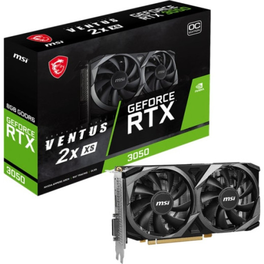 MSI GeForce RTX 3050 Tarjeta Grafica VENTUS 2X XS OC 8GB GDDR6