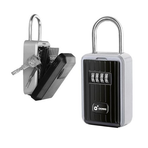 Cromad Caja de Seguridad para Llaves - Combinacion Personalizable de 4 Digitos - Gancho
