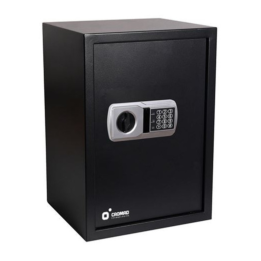 Cromad Caja Fuerte Electronica - Alto Nivel de Seguridad - De 3 a 8 Digitos - Bisagras Ocultas - Incluye Llave de Emergencia - 500x350x310mm