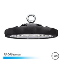 Elbat Lampara LED UFO de Techo - Potencia: 100W - Lumenes: 15000 - Luz Fria: 6500K - Ac 100-240V - Diametro: 24