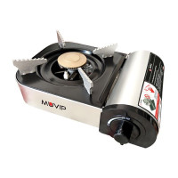 Muvip Serie Small Cocina de Gas Portatil 1 Fuego  - Encendido Automatico - Quemador de Aluminio y Cobre - Valvula Doble Sellado - Maleta de Transporte