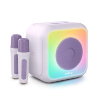 Bigben Altavoz Bluetooth - Dos Microfonos Inalambricos - Potencia Musical 30W -  Color Lila