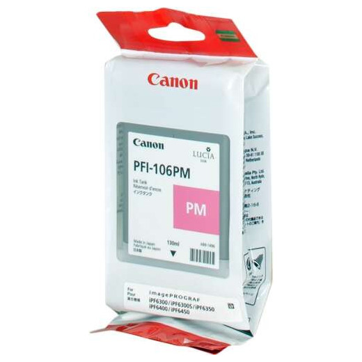 Canon PFI106 Magenta Photo Cartucho de Tinta Original - PFI106MC/6626B001