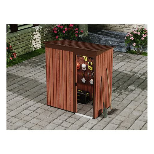 Sungarden Caseta de Metal - Puerta Corredera - 1.37M2 - Color Madera